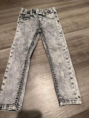 Lenox James Acid Wash Skinny Jeans - Black & Light Gray